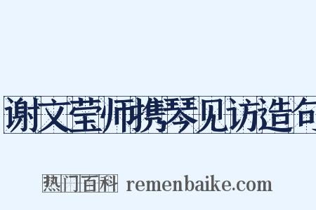 谢文莹师携琴见访造句是什么意思的图片